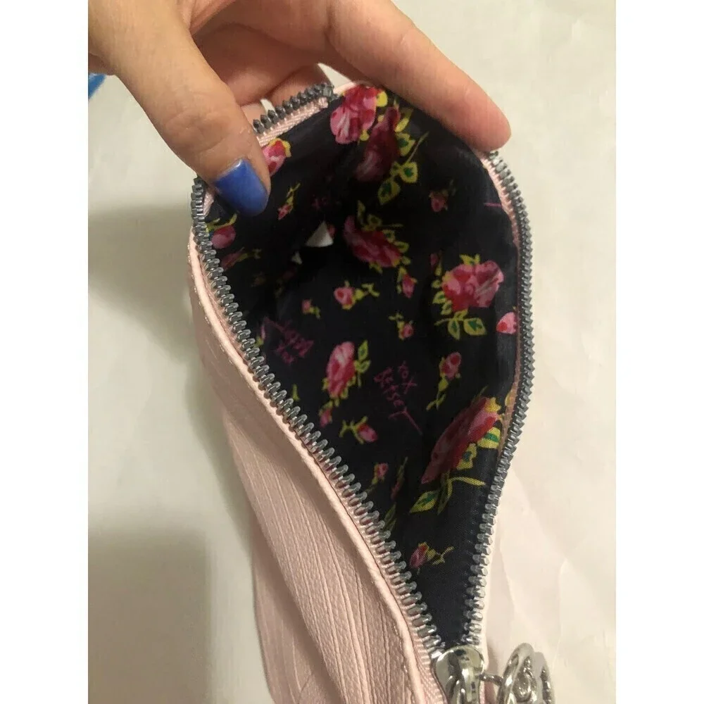Betsey Johnson pink cosmetic bag